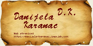 Danijela Karanac vizit kartica